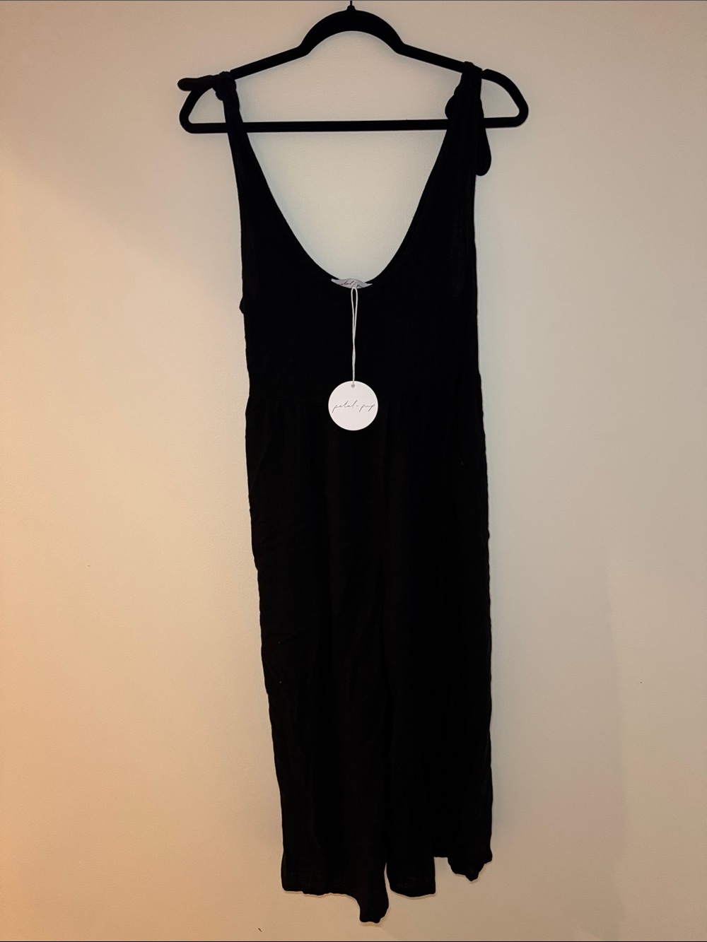 Petal & Pup Morgan Jumpsuit Black Tie-Shoulder Women’s jumpsuit